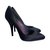 Givenchy Heels Black Prune Leather Satin  ref.49379
