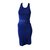 Gucci Dress Blue Leather Viscose Elastane Polyamide  ref.49402