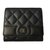 Chanel Wallets Black Navy blue Leather  ref.49404