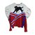 Gucci Panther Appliqué suéter de lã de ombro plissado Preto Branco Vermelho Azul  ref.49648