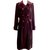 Gucci Trench coat Dark brown Silk Viscose  ref.49787