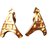 Yves Saint Laurent Brincos Dourado Metal  ref.49800