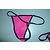 Autre Marque Lala Rose Rosa Seiden-BH mit schwarzer Spitze und Strings Pink - Ansicht 4