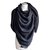 GGWEB GUCCI SCARF BLU/BLACK NEW Blue Silk Wool  ref.49980