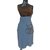 Bcbg Max Azria Dresses Blue Grey Silk  ref.50158