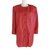 Casaco de couro de cordeiro Givenchy Vermelho Pele de cordeiro  ref.50162