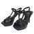 Yves Saint Laurent Tribute sandals Black Leather  ref.50169