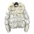 Balmain Down Filled Rabbit  Fur  Puffer Coat Silvery Polyester  ref.50433