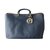 Dior Bolsas Azul Couro  ref.50551