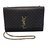 Borsa Yves Saint Laurent monogramma Kate con borchie Nero Pelle  ref.50746