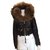 Dsquared2 Coats, Outerwear Black Leather Fur  ref.50845