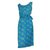 Autre Marque Neiman Marcus Dress Azul Verde Algodão  ref.50886