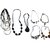 inconnue Lots de bijoux fantaisie : 7 colliers et 2 bracelets Acier Multicolore  ref.50998