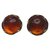 Yves Saint Laurent Earrings Cognac Resin  ref.51072