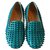 Christian Louboutin Flats Blue Leather  ref.51097