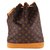 Louis Vuitton Noe GM Brown Leather Cloth  ref.51224