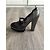 Décolleté Barbara Bui in Camoscio Nero e Pelle Iridescente Grigia 37.5IT Grigio - vista 5