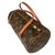 Papillon Louis Vuitton Handbags Dark brown Cloth  ref.51392