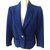 Yves Saint Laurent Jackets Blue Wool  ref.51399