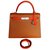 Hermès Kelly 28 Zweifarbige gebürstete Hardware Mehrfarben Leder  ref.51569