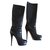 Yves Saint Laurent Boots Black Leather  ref.51694