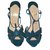 Christian Louboutin Sandals Blue Cloth  ref.51705