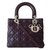 Christian Dior LADY DIOR MM Purple Leather  ref.51816