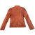 Zara Blazer Jacken Orange Leder  ref.52046