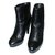 Chanel Ankle Boots Black Leather  ref.52676