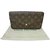 Louis Vuitton Clutch bags Brown Leather Cloth  ref.52728