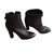 Gaia d'Este Ankle Boots Prune Leather  ref.52880