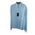Aquascutum Herren Slim Fit Stretch-Shirt Blau Baumwolle  ref.52905
