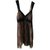 Galliano Robe de soirée sexy, féminine et raffinée met en valeur épaules et poitrine Soie Dentelle Polyamide Noir Chair  ref.52972