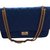 2.55 Chanel Handbags Blue Cloth  ref.53038