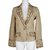 Christian Dior embelezado casaco de seda Marrom Prata Bege Castanho escuro  ref.53071