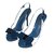 Louis Vuitton Calcanhares Multicor Azul marinho Couro envernizado Lona  ref.53822