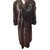 Autre Marque long coat of mink pure leather Black Fur  ref.53881