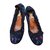 Lanvin Zapatillas de ballet Azul marino Paño  ref.53903
