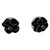 Chanel Earrings Black Silver  ref.54434