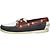 Scarpe da barca Sebago Docksides in pelle blu bianco rosso - vista 2