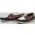 Scarpe da barca Sebago Docksides in pelle blu bianco rosso - vista 3