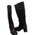 Chanel Boots Black Leather Deerskin  ref.55133