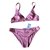 Bikini rosa con botones forrados de Chanel. Elastano Poliamida  ref.55357