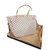 Neverfull Louis Vuitton inesauribile Bianco Pelle Tela  ref.55360