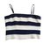 Karl Lagerfeld Gestreiftes Bustier Wolle Eggshell Navy Aus weiß