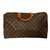 Louis Vuitton SPEEDY 40 Brown Leather Cloth  ref.55934