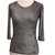 Top manches 3/4 rayures noires blanches Chanel Velours  ref.56224