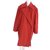 Chloé Chloe forrado com casaco de lã Breasted Vermelho  ref.56499