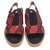Dries Van Noten Sandals Dark red Leather  ref.56507