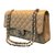 Timeless Chanel 2.55 Mit Kaviar ausgekleideter Klappenklassiker Beige Leder  ref.57156